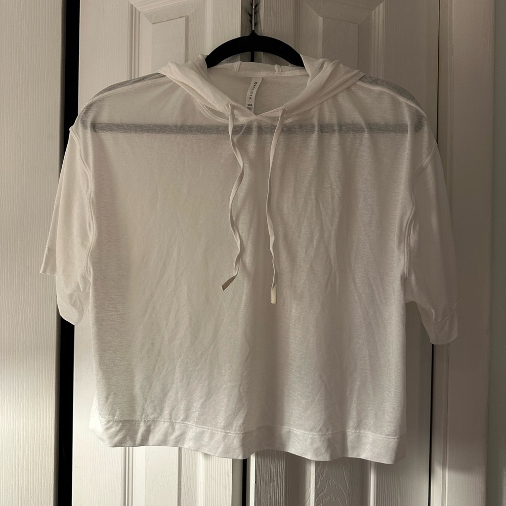 Athleta Cream Hooded Top